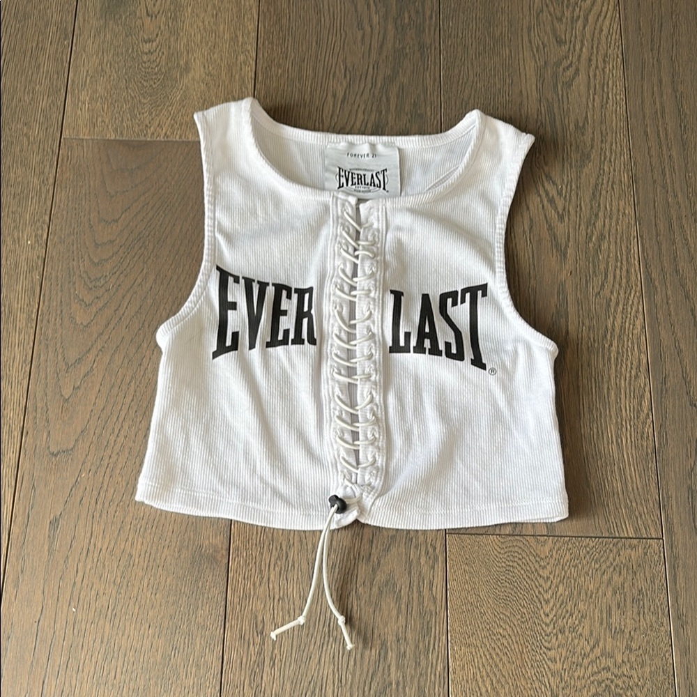 Everlast White Cropped Tank Top